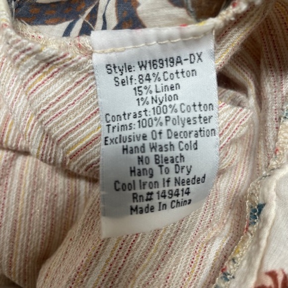 Johnny Was Workshop Effortless Peasant Tunic Top EUC - Picture 6 of 10